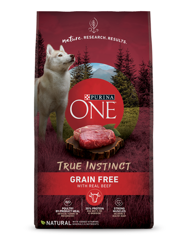 PURINA ONE SmartBlend True Instinct Grain-Free Real Beef Dry Dog Food 11.3kg