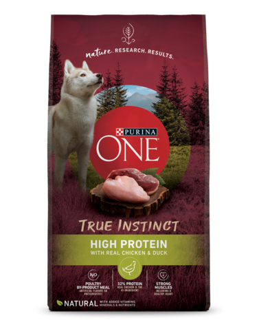 PURINA ONE SmartBlend True Instinct High Protein Real Chicken and Duck Adult Dry Dog Food 12.5kg