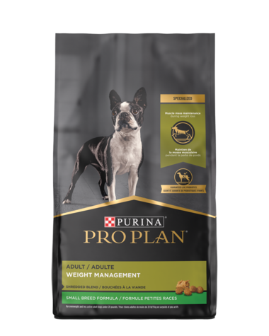 PURINA Pro Plan Adult Weight Management Shredded Blend Small Breed Chicken &amp; Rice Formula Dry Dog Food 8.16kg