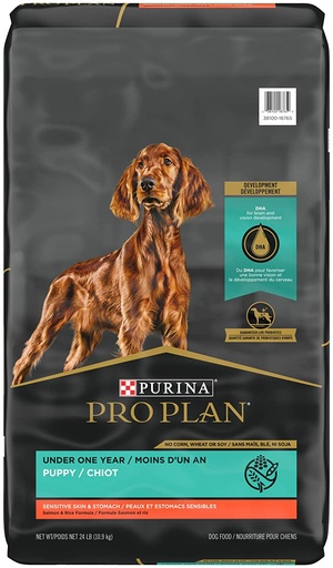 PURINA Pro Plan Puppy Sensitive Skin &amp; Stomach Salmon &amp; Rice Dry Dog Food 10.9kg