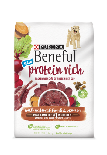 PURINA Beneful Protein Rich Natural Lamb and Venison Dry Dog Food 5.44kg