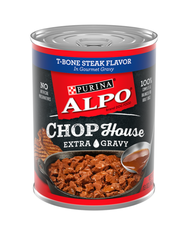 PURINA ALPO Chop House T Bone Steak Flavor Wet Dog food 369g