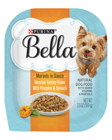 PURINA Bella with Roasted Turkey Pumpkin And Spinach in Savory Juices Small Breed Wet Dog Food 100g