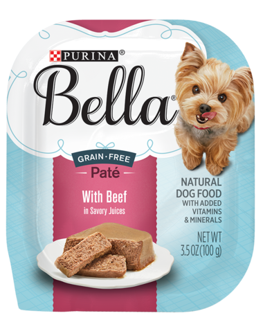 PURINA Bella with Beef in Savory Juices Small Breed Case of 12 Wet Dog Food 100g