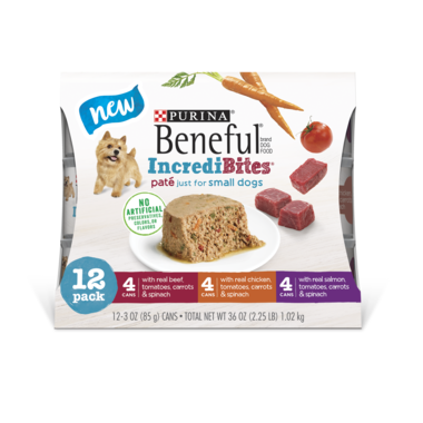 PURINA Beneful IncrediBites Paté Variety 12-Pack Wet Small Dog Food 1.02kg