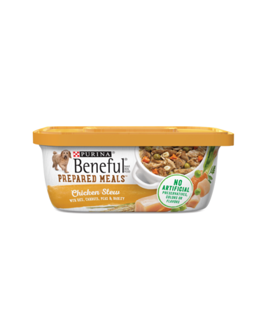 PURINA Beneful Prepared Meals Chicken Stew with Rice, Carrots, Peas &amp; Barley Case of 8 Wet Dog Food 283g