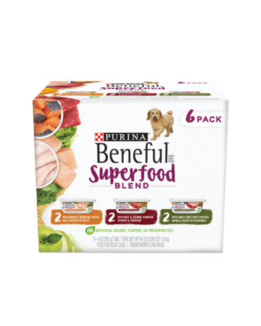 PURINA Beneful Superfood Blend in Sauce Variety 6 Pack Wet Dog Food 1.53kg