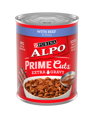 PURINA ALPO Prime Cuts With Beef in Gravy Wet Dog Food 368g