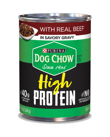 PURINA Dog Chow High Protein With Beef In Savory Gravy Wet Dog Food 368g