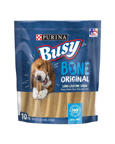 PURINA Busy Bone Original Chew for Small/Medium 2Pk Pouch Dogs Treats 198g