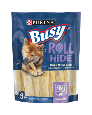 PURINA Busy Bone Rollhide 9PKSmall/Medium Dog Treats, 340g