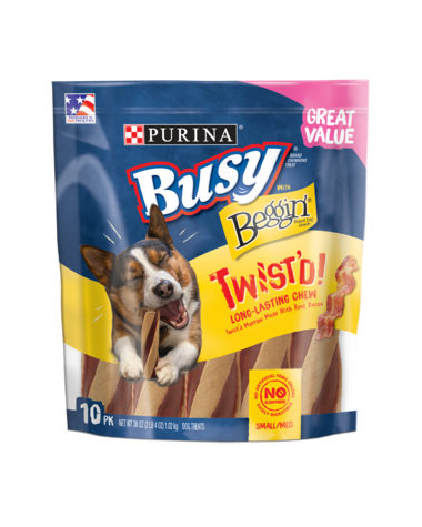 PURINA Busy Bone with Beggin' Twist'd! with Real Bacon 10PK Small/Medium Dog Treats 1.02kg