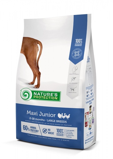 NATURES PROTECTION MAXI JUNIOR COMPLETE DRY DOG FOOD 12kg