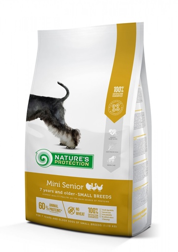 NATURES PROTECTION MINI SENIOR COMPLETE DRY DOG FOOD 7.5kg