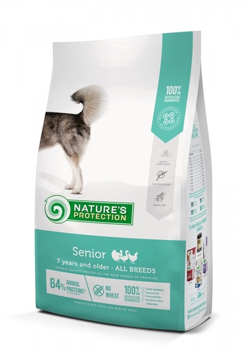 NATURES PROTECTION ALL BREED SENIOR COMPLETE DRY DOG FOOD 12kg