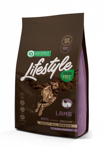 NATURES PROTECTION LIFESTYLE GRAIN FREE ADULT LAMB COMPLETE DOG FOOD 10kg