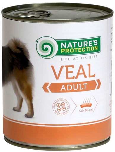 NATURES PROTECTION ADULT VEAL COMPLETE ADULT CANNED DOG FOOD 400g