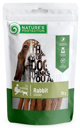 NATURES PROTECTION RABBIT STICKS DOG SNACKS 75g