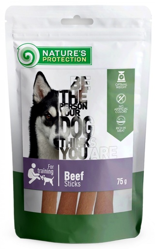 NATURES PROTECTION BEEF STICKS DOG SNACKS 75g