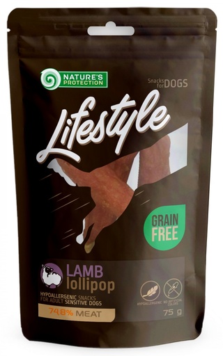 NATURES PROTECTION LIFESTYLE LAMB LOLLIPOP DOG TREATS 75g