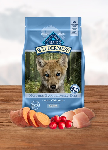 BLUE BUFFALO Wilderness Puppy Chicken Recipe Grain-Free Dry Dog Food 10.9kg