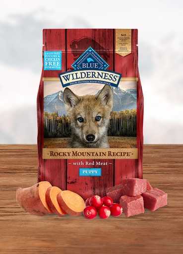 BLUE BUFFALO Wilderness Rocky Mountain Recipe with Red Meat Puppy Grain-Free Dry Dog Food 10kg