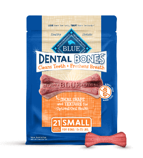 Blue Buffalo Dental Bones All Natural Rawhide-Free Small Dental Dog Treats 340g