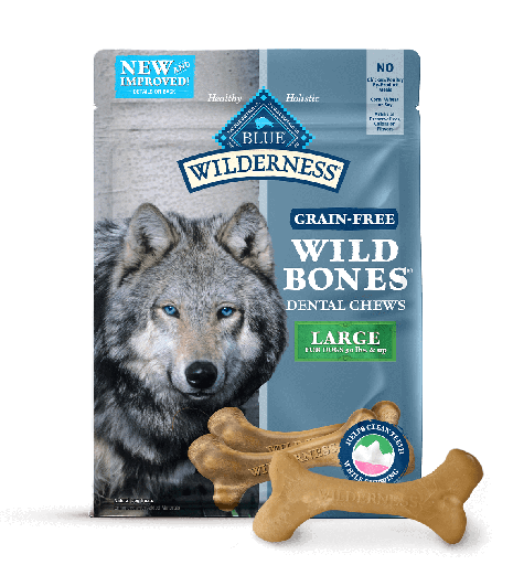 Blue Buffalo Wilderness Wild Bones Grain-Free Large Dental Dog Treats 765g