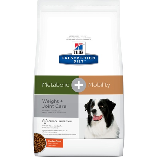 Hill's Prescription Diet Metabolic + Mobility Chicken Flavor Dry Dog Food 10.9kg