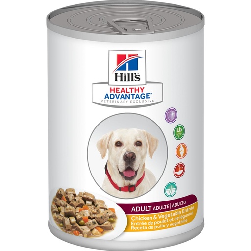 Hill's Healthy Advantage Adult Chicken &amp; Vegetables Entrée Dog Food 363g