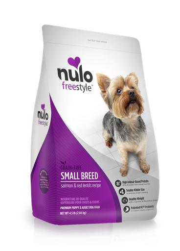 NULO freestyle high-meat kibble for small breeds salmon &amp; red lentils recipe Dry Dog Food 5kg