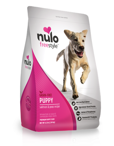 NULO freestyle high-meat kibble for puppies salmon &amp; peas recipe Dry Dog Food 900g