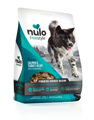 Nulo Freestyle Salmon &amp; Turkey Recipe With Strawberries Grain-Free Freeze-Dried Raw Dog Food 369g