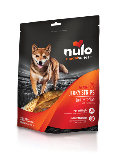 NULO medalseries jerky strips turkey with cranberries recipe Dog Treats 113g