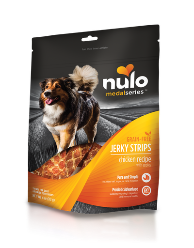 NULO medalseries jerky strips chicken with apples recipe Dog Treats 113g