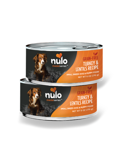 Nulo MedalSeries Natural, Grain Free, Turkey &amp; Lentils Recipe Small Breed Puppy &amp; Adult Dog Food 170g