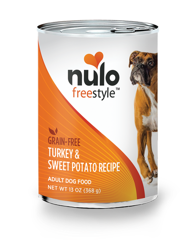 Nulo Freestyle Turkey &amp; Sweet Potato Recipe Grain-Free Canned Case of 12 Dog Food 368g