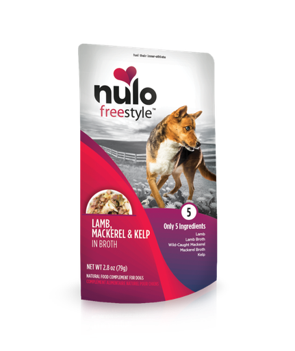 Nulo FreeStyle Lamb, Mackerel, &amp; Kelp in Broth Dog Food Topper 79g