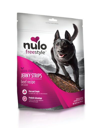 Nulo Freestyle Grain-Free Beef Recipe With Coconut Jerky Dog Treats 142g