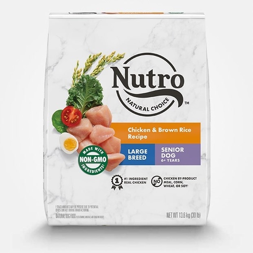 Nutro Natural Choice Large Breed Senior Chicken &amp; Brown Rice Recipe Dry Dog Food 13.6kg