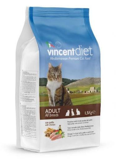 vincent diet adult chicken dry cat food