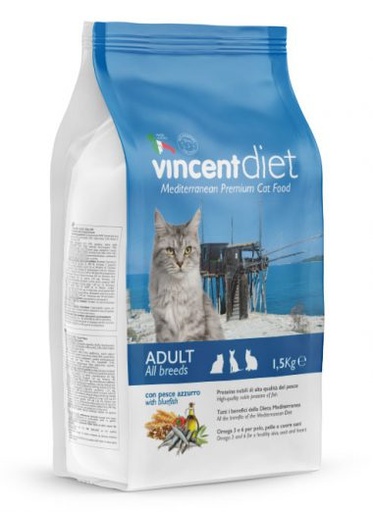 vincent diet adult bluefish dry cat food