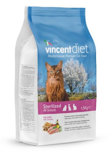 vincent diet sterilized chicken dry cat food