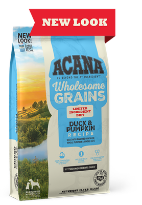 ACANA Singles + Wholesome Grains Limited Ingredient Diet Duck &amp; Pumpkin Recipe Dry Dog Food 10.2kg