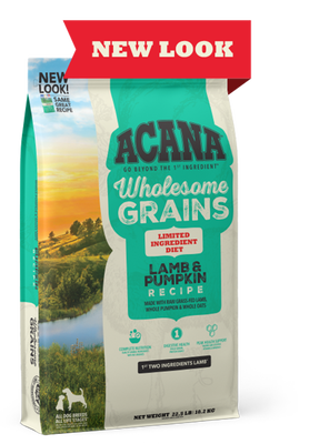 ACANA Singles Plus Wholesome Grains Limited Ingredient Diet Lamb And Pumpkin Recipe Dry Dog Food 10.2kg