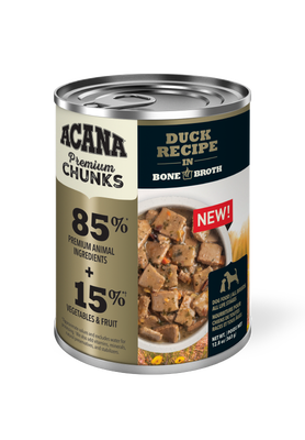 ACANA Premium Chunks, Duck Recipe in Bone Broth Wet Dog Food 363g