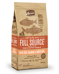 Merrick Full Source Raw-Coated Kibble Real Salmon &amp; Whitefish with Healthy Grains Dry Dog Food 9kg