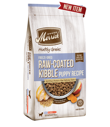 Merrick Healthy Grains Raw-Coated Kibble Puppy Recipe Freeze-Dried Dry Dog Food 10kg