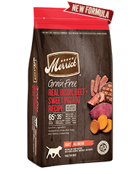 Merrick Grain-Free Real Bison, Beef + Sweet Potato Recipe Dry Dog Food 10kg