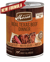 Merrick Grain Free Real Texas Beef Dinner Case of 12 Wet Dog Food 360g
